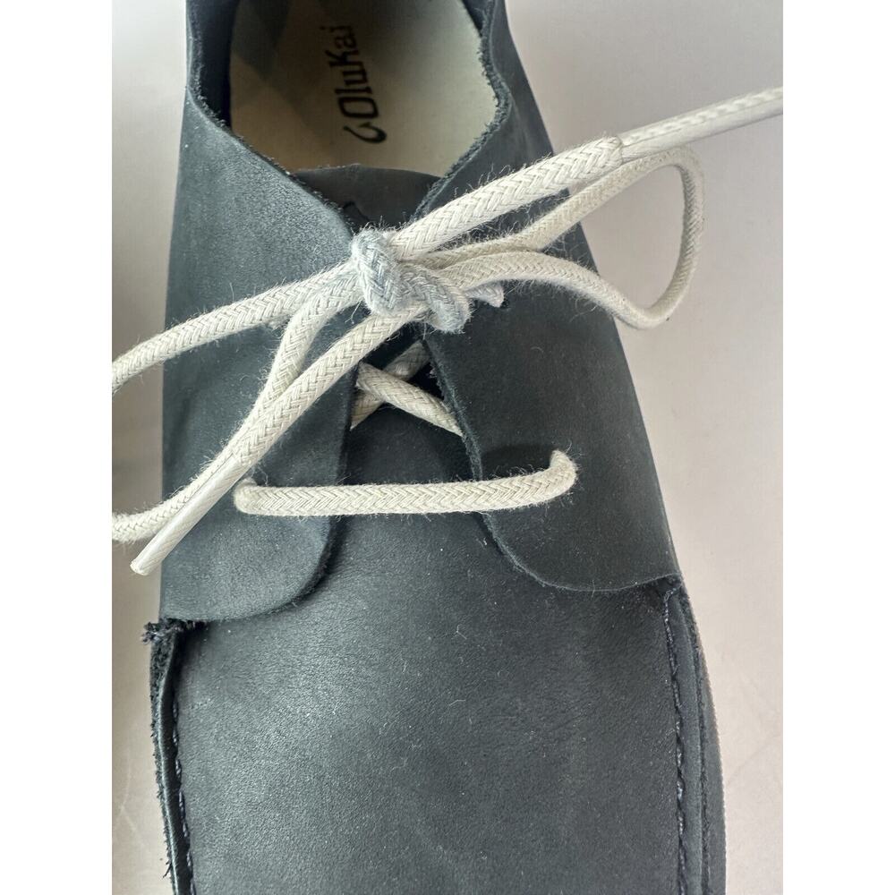 Olukai Holokai Leather Comfort Casual Shoes Carbon Gray Loafer Men's Size 9.5 - Picture 5 of 16